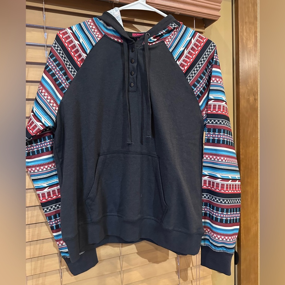 Rock and Roll Denim women’s Multicolor Patterned Hoodie